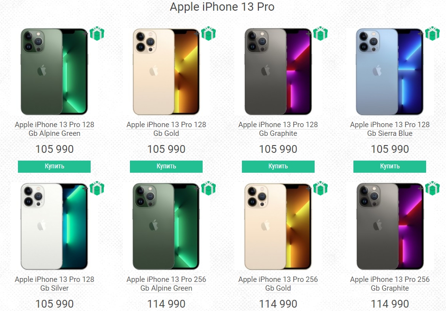 Купить Apple iPhone 13 Pro - Цена Айфон 13 Про
